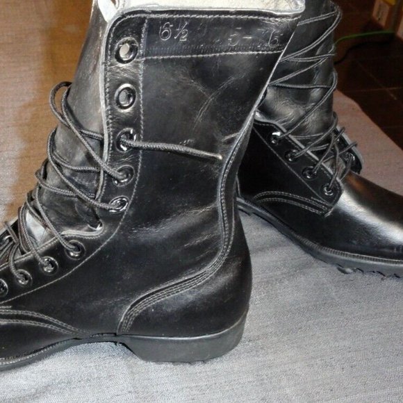 NEW 1976 RO-SEARCH BLACK COMBAT MILITARY BOOTS USN ARMY USMC TACTICAL SOLES 6.5R main image 10